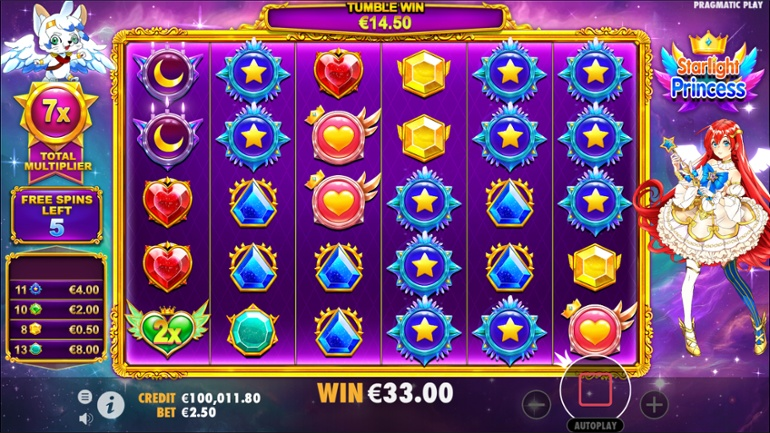 Starlight Princess, Pragmatic Play, slots, estratégias de jogo, multiplicadores